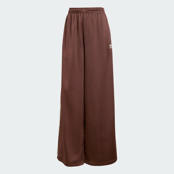 Brown Adicolor Satin Wide Leg Track Joggers