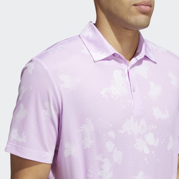 Paars Splatter-Print Poloshirt H9375