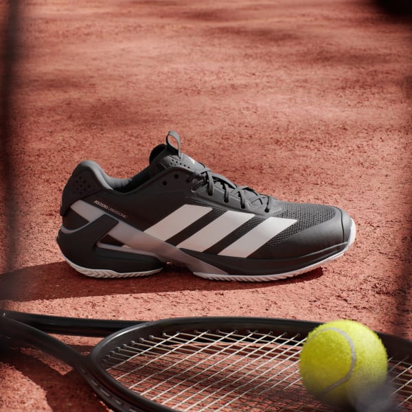 Schwarz Adizero Ubersonic 5 Clay Tennisschuh