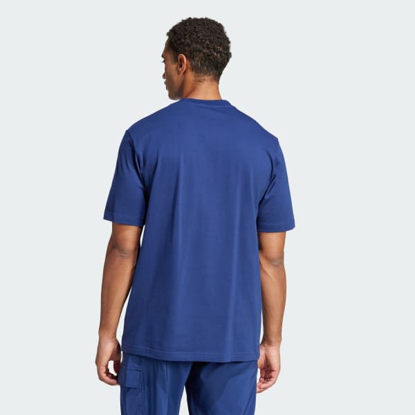 modrá Tričko Essentials Linear Single Jersey 