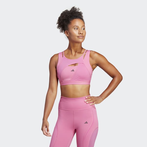 Power Medium Support Sports Bra - Hot Pink, Women's Sports Bras