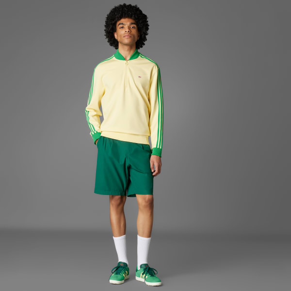 adidas Originals 3-Stripes 1/4 Zip Sweatshirt - Yellow | adidas