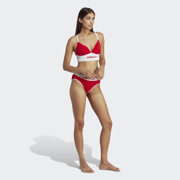 Czerwony Modern Flex Cotton Triangle Bra HPO31