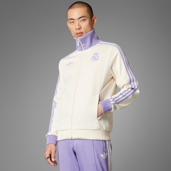 adidas Real Madrid Track Top - White | Free Shipping with