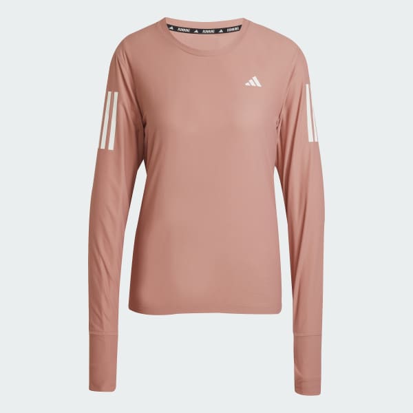 adidas Own The Run Long Sleeve Tee - Pink | Free Shipping