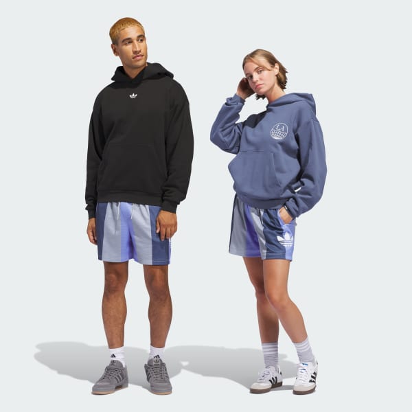 Grey Allover Print Shorts (Gender Neutral)