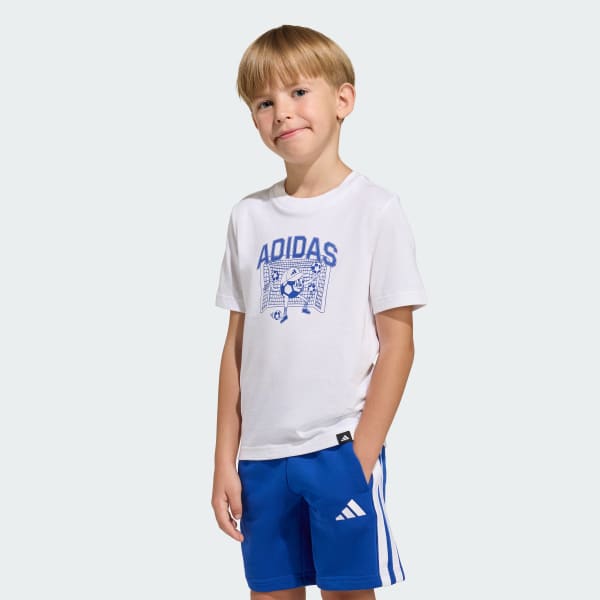 Beyaz FOOTBALL GRAPHIC ÇOCUK TİŞÖRTÜ