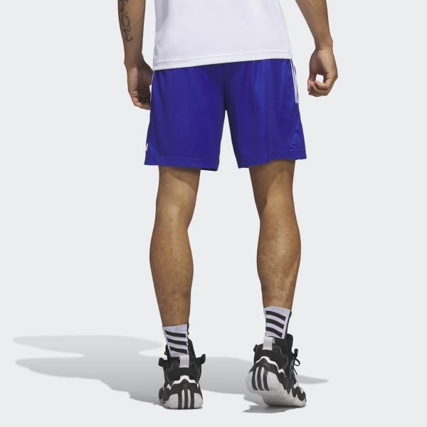 adidas Legends 3-Stripes Basketball Shorts - Blue | Men's Basketball ...