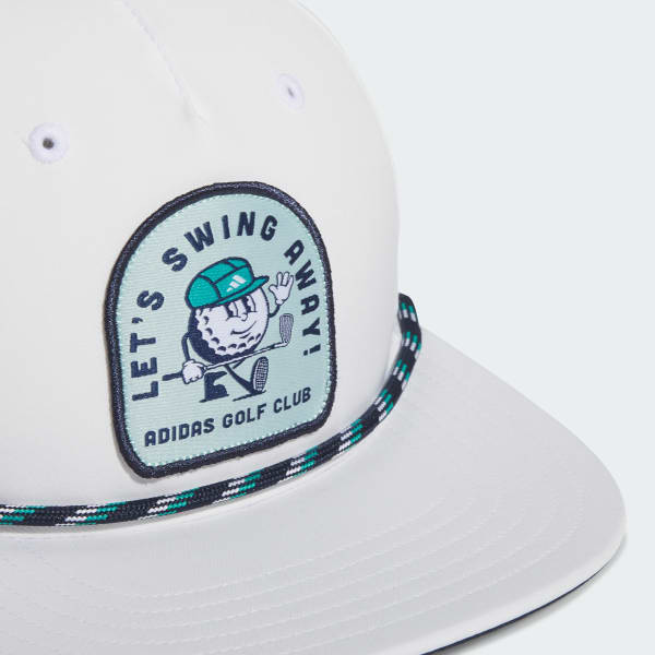 White Lets Swing Away 5-panel Rope Hat Kids