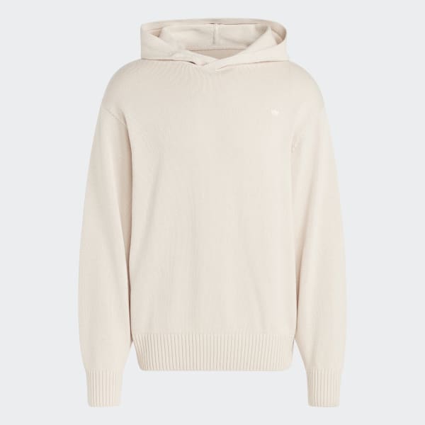 adidas Premium Essentials Knit Hoodie White adidas New Zealand