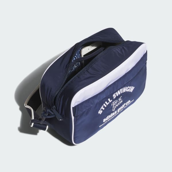 Blue Graphic Round Pouch