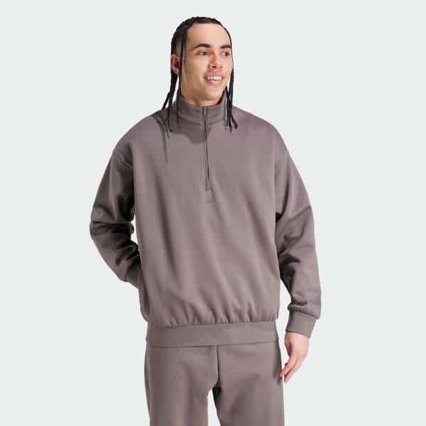 Brun adidas Basketball Half-Zip Genser