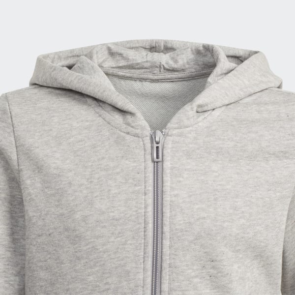 Grau Linear Kapuzenjacke