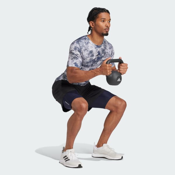 Azul Mallas Cortas de Compresión para Entrenar Techfit