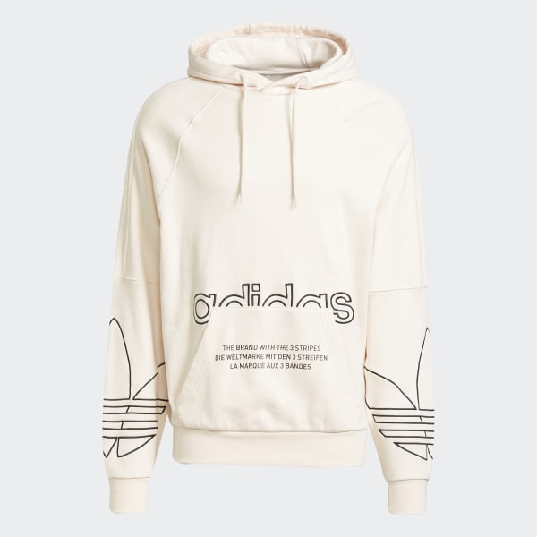 White Graphics Tricolor Hoodie