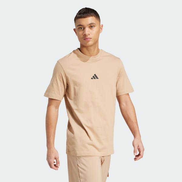 Brown Essentials Small Logo Single Jersey Tee