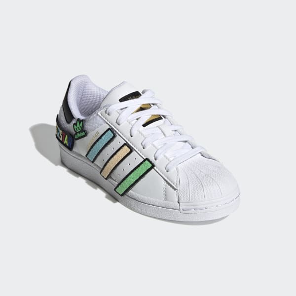 Adidas Originals Boys Superstar - Basketball Shoes White/Black/Multicolor Size 06.0