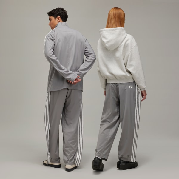 アディダス Y-3 REFINED WOOL TRACK PANTS - 3-STRIPES - グレー