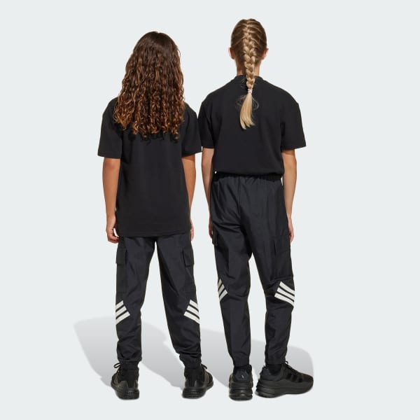 Svart Future Icons 3-Stripes Woven Bukse