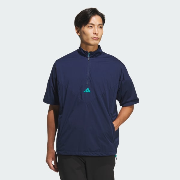 ブルー 【ゴルフ】コードカオス ハーフジップSSウィンド