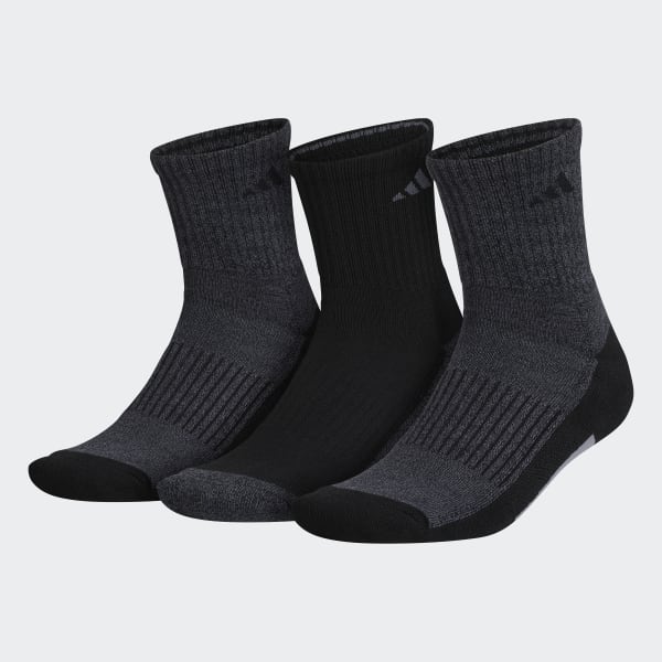 Black Cushioned X Mid-Crew Socks 3 Pairs