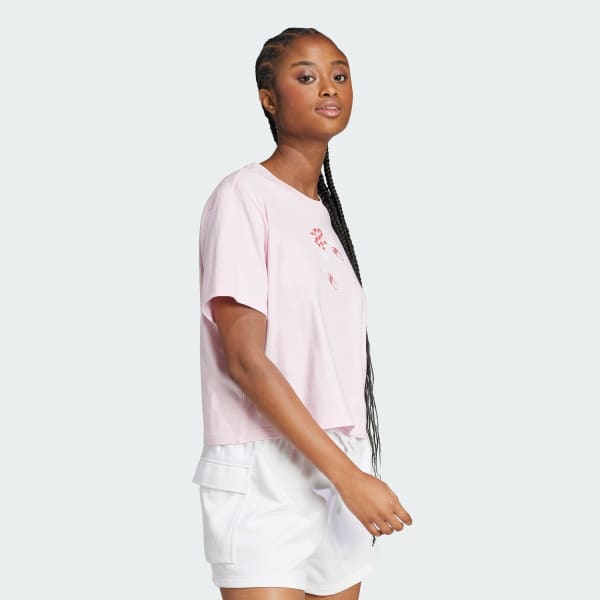 Merah-muda Kaus Grafis Mini