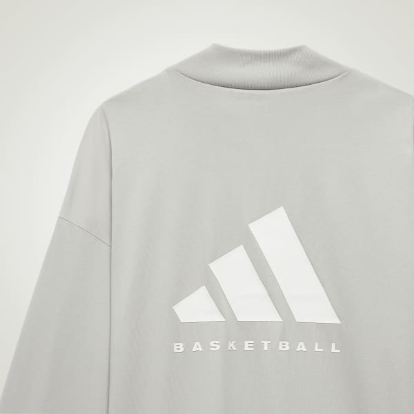 Szary Basketball Long Sleeve Tee (Gender Neutral)