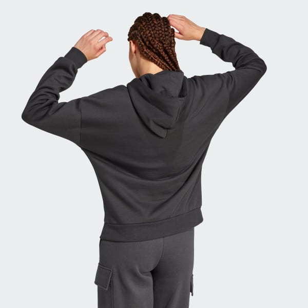 Negro Polerón con Capucha Essentials Big Logo Fleece