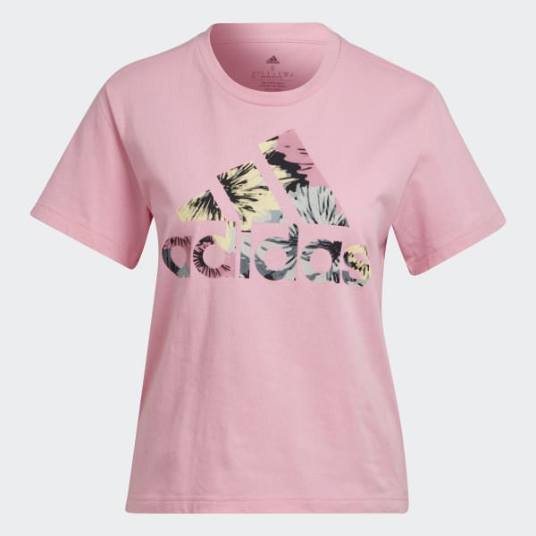 Adidas originals pink t shirt best sale