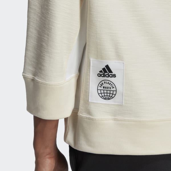 Bezowy Reversed French Terry Hoodie (Gender Neutral)