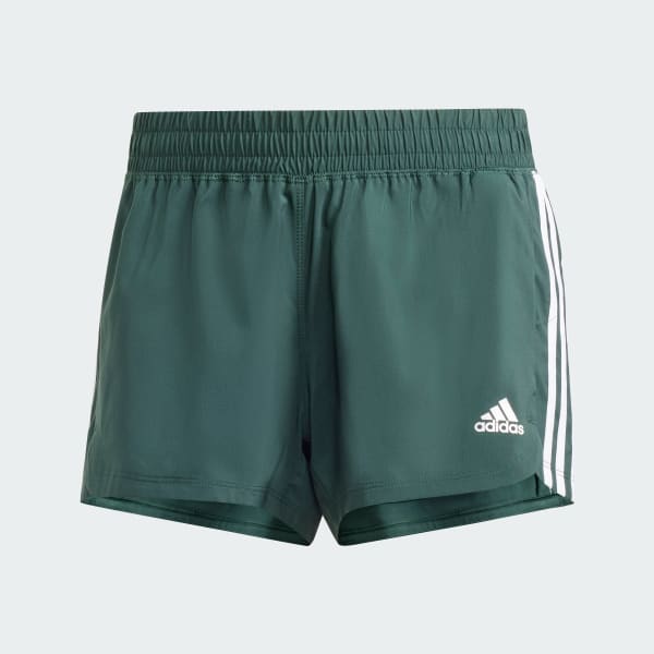adidas Pacer 3 Stripes Woven Shorts Green Free Shipping with adiClub adidas US