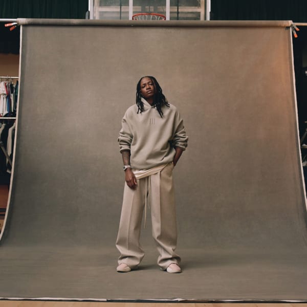 Beige FEAR OF GOD ATHLETICS SOLID FLEECE HOODIE