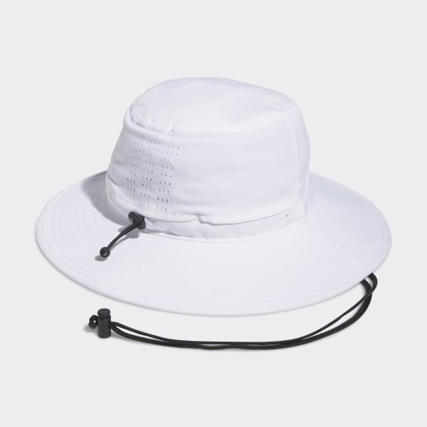 White Wide-Brim Golf Hat