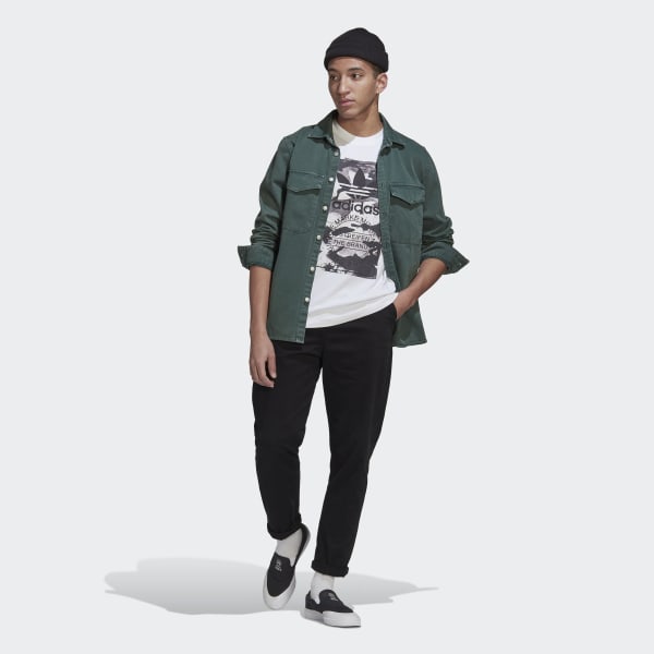 Blanc T-shirt graphique Camo XR209
