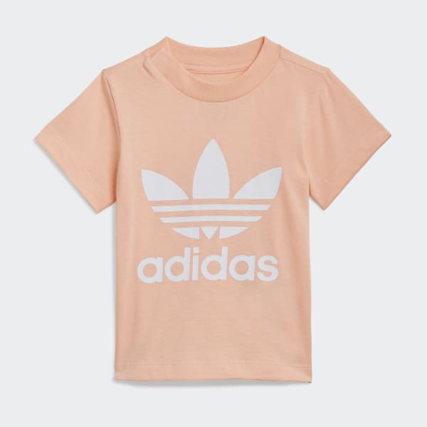 adidas trefoil tee pink