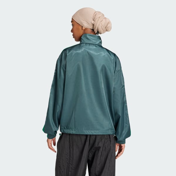 Green Satin Windbreaker