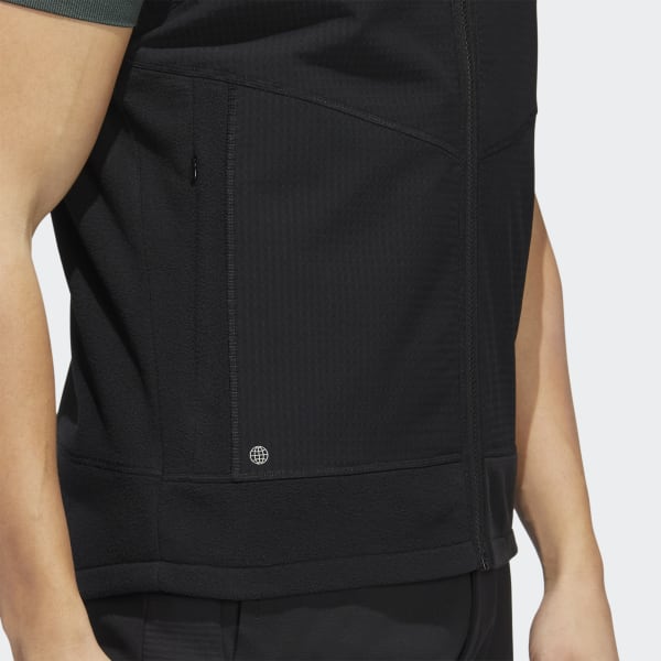 Μαύρο Statement Full-Zip Hooded Vest UW807