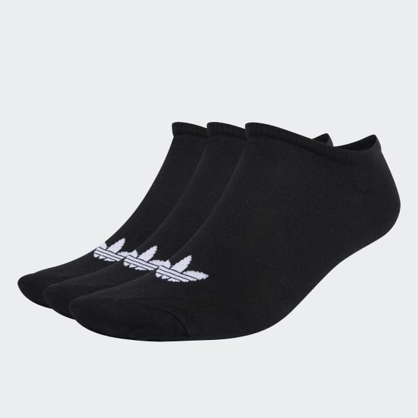 Preto Meia Trefoil Soquete - 3 Pares (UNISSEX)