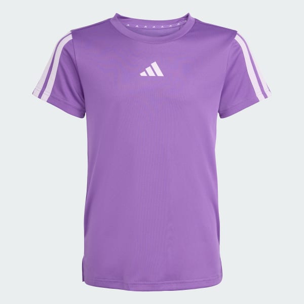 Purple Training Essentials 3-Stripes Tee Kids