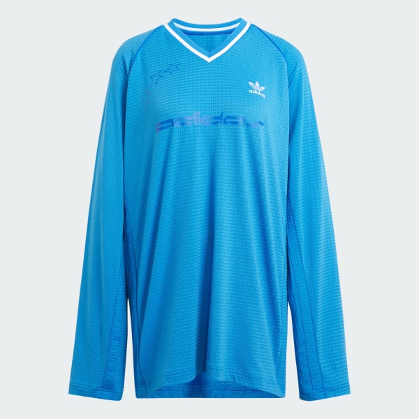 Adidas blue shop long sleeve shirt