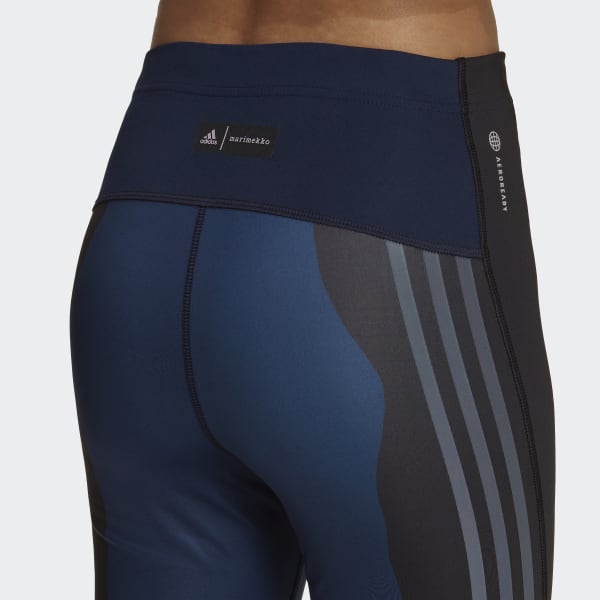 Blu Leggings 7/8 da running Marimekko Run Icons 3-Stripes
