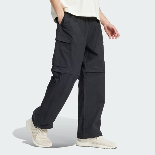 Black City Escape Premium Zip-Off Cargo Tracksuit Bottoms