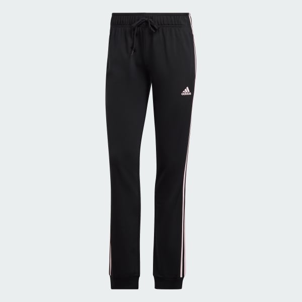 Preto Calça Primegreen Essentials Warm-Up Slim Tapered 3-Stripes
