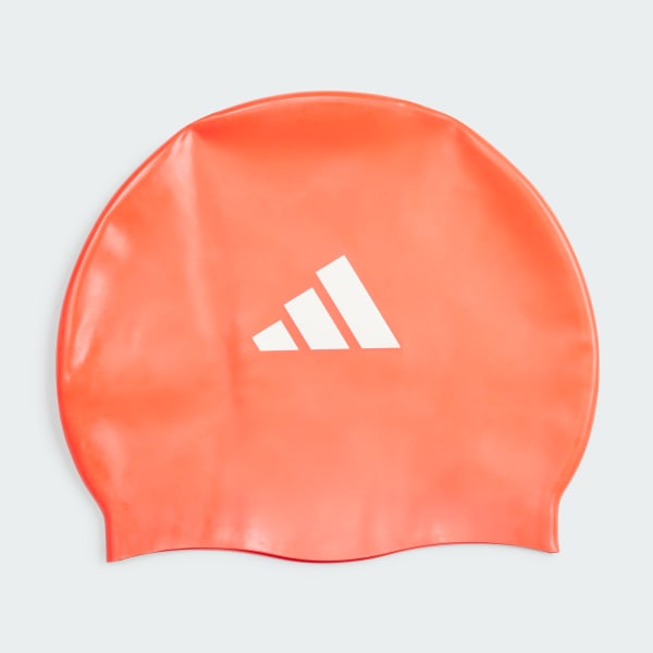 Orange adidas 3-Stripes Swim Cap Kids