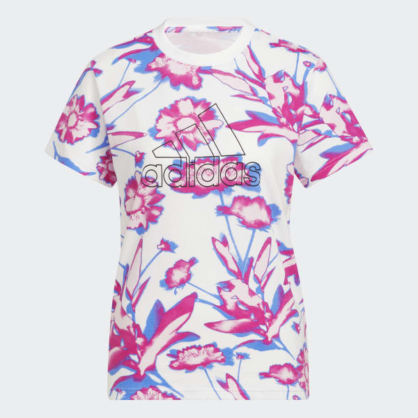White Bloom Allover Print Tee