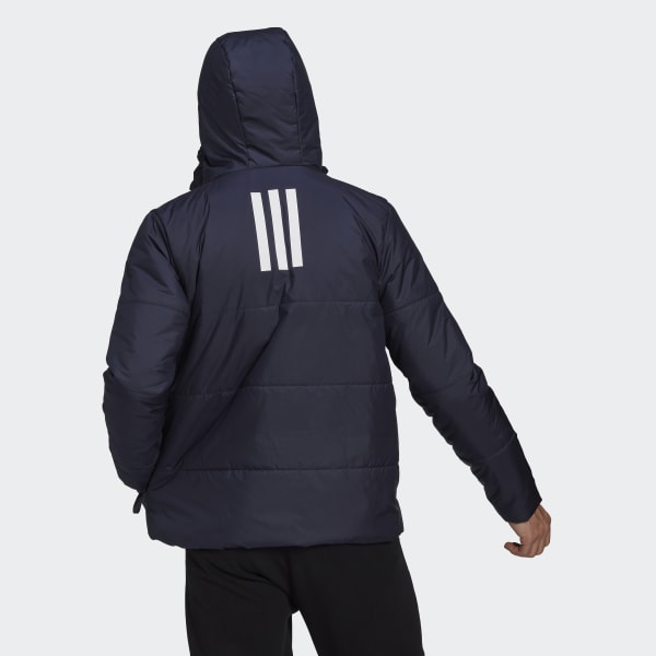 blauw BSC 3-Stripes Insulated Capuchonjack DVN72
