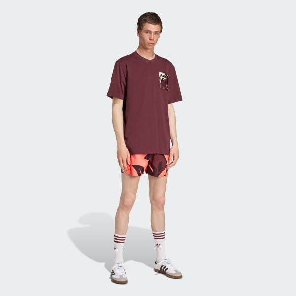 Burgundy Mercedes - AMG Petronas Formula One Team Summer Swim Short