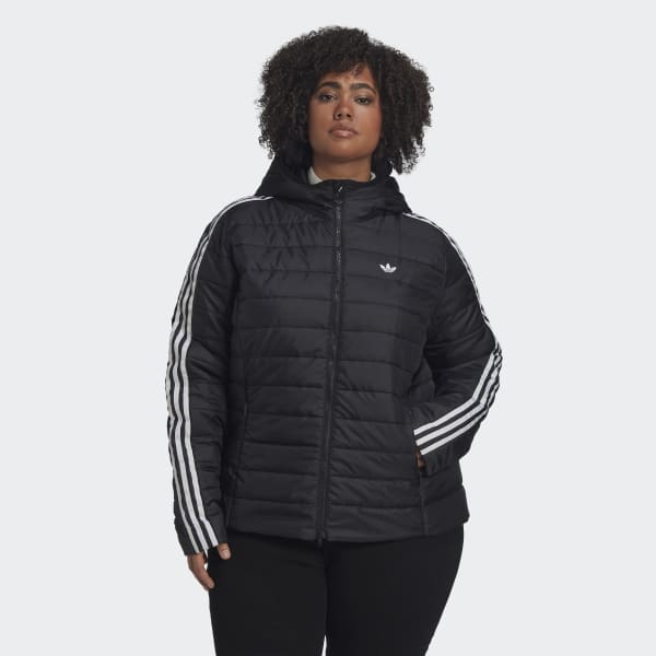 Black Hooded Premium Slim Jacket (Plus Size) TB105