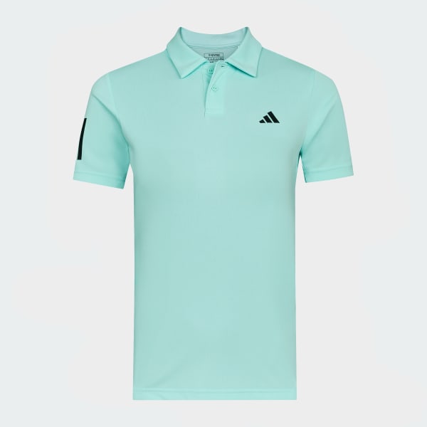 Turquesa Polera con Cuello Club de Tenis 3 Tiras
