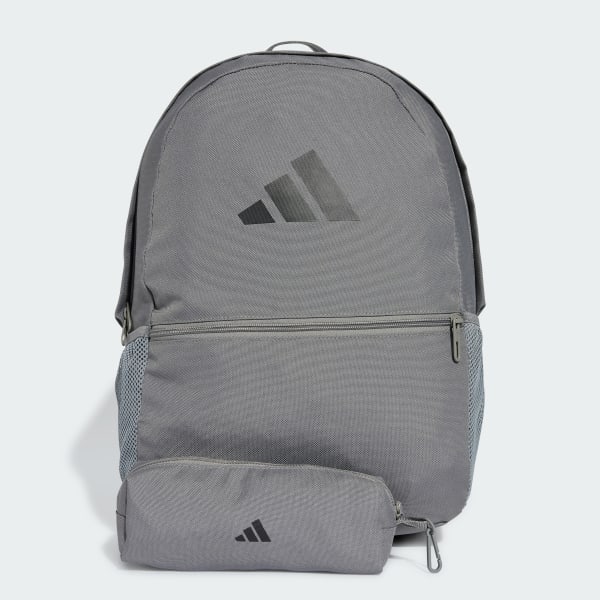 Grey Backpack With Pencil Case